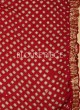 Maroon Gajji Silk Saree With Bandhani Work